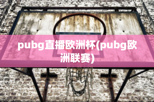 pubg直播欧洲杯(pubg欧洲联赛)