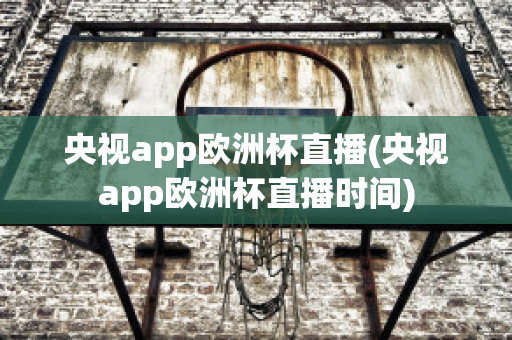 央视app欧洲杯直播(央视app欧洲杯直播时间)