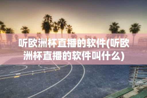 听欧洲杯直播的软件(听欧洲杯直播的软件叫什么)