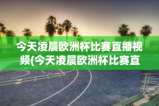 今天凌晨欧洲杯比赛直播视频(今天凌晨欧洲杯比赛直播视频在线观看)