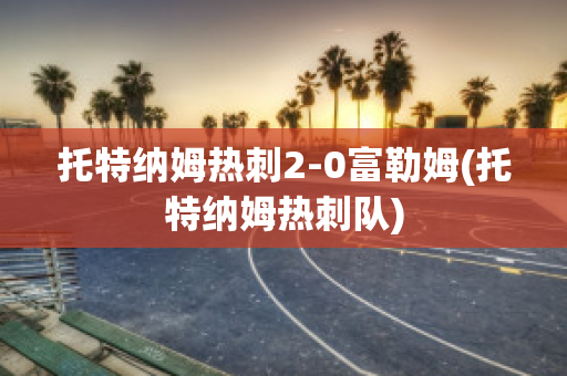 托特纳姆热刺2-0富勒姆(托特纳姆热刺队)