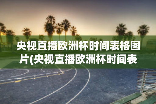 央视直播欧洲杯时间表格图片(央视直播欧洲杯时间表格图片高清)