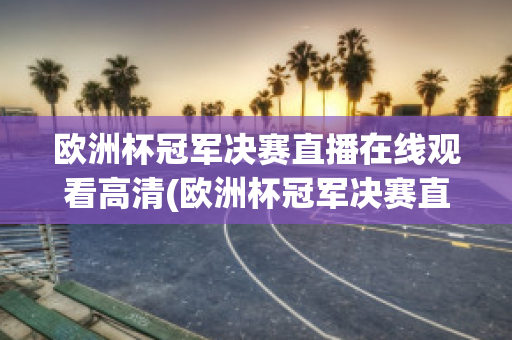 欧洲杯冠军决赛直播在线观看高清(欧洲杯冠军决赛直播在线观看高清版)