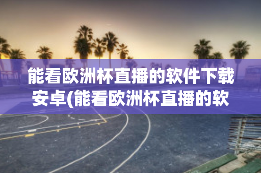 能看欧洲杯直播的软件下载安卓(能看欧洲杯直播的软件下载安卓手机)