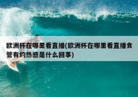 央视为啥不直播欧洲杯了呀:央视为啥不直播欧洲杯了呀视频